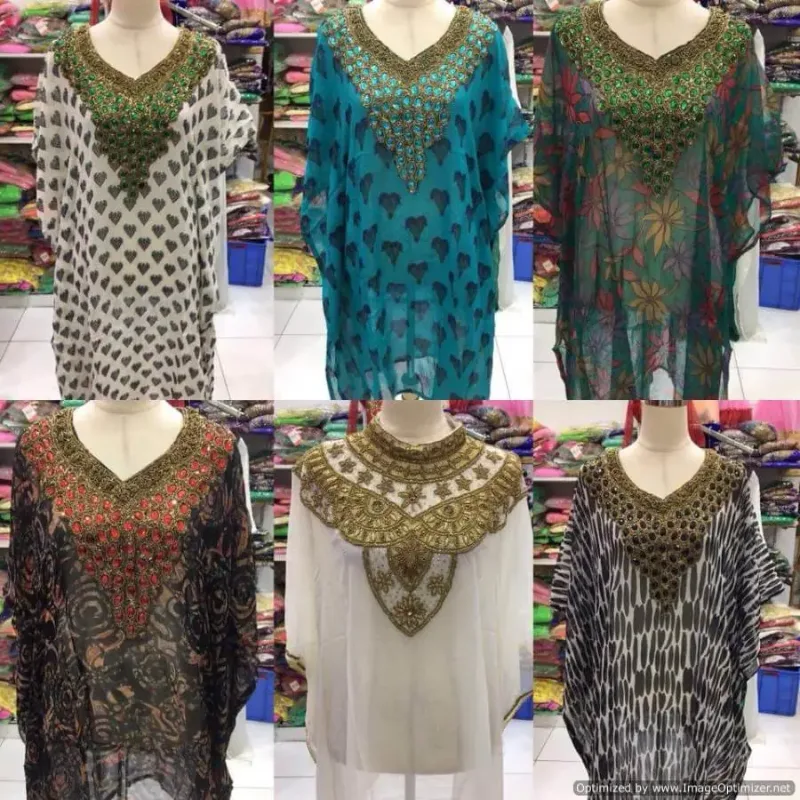 Picture of Radhe Designer Multicolor Georgette Kaftan Dress for Women - F2128