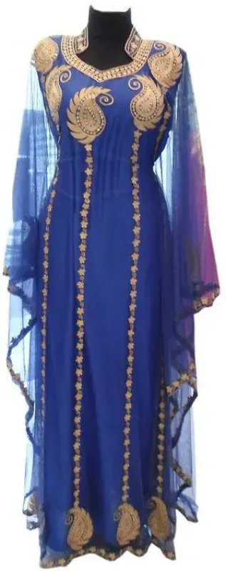 Picture of Radhe Designer Blue Georgette Kaftan Dress for Women - F6423