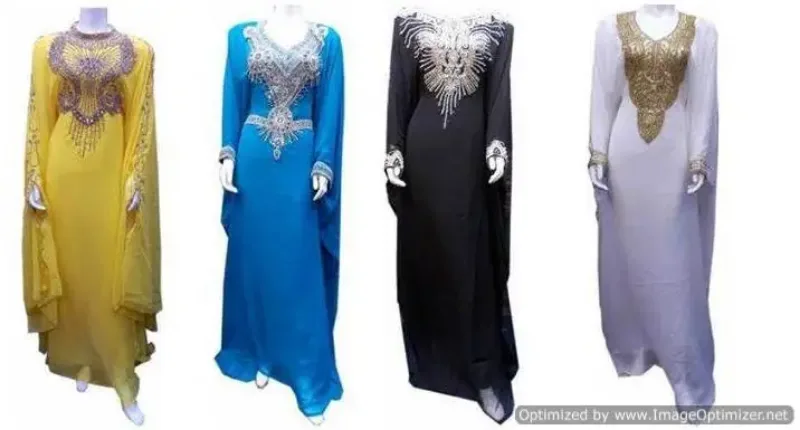 Picture of Radhe Designer Multicolor Georgette Kaftan Dress for Women - F6421