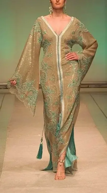 Picture of Radhe Designer Multicolor Georgette Kaftan Dress for Women - F6414