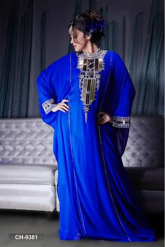 Picture of Radhe Designer Multicolor Georgette Kaftan Dress for Women - F6439
