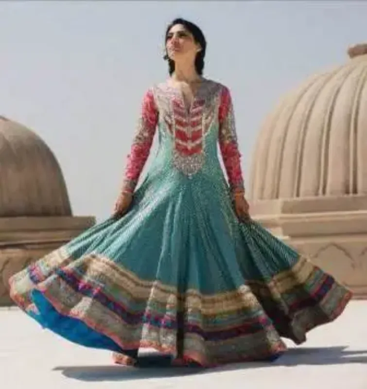 Picture of Radhe Designer Multicolor Georgette Kaftan Dress for Women - F6460
