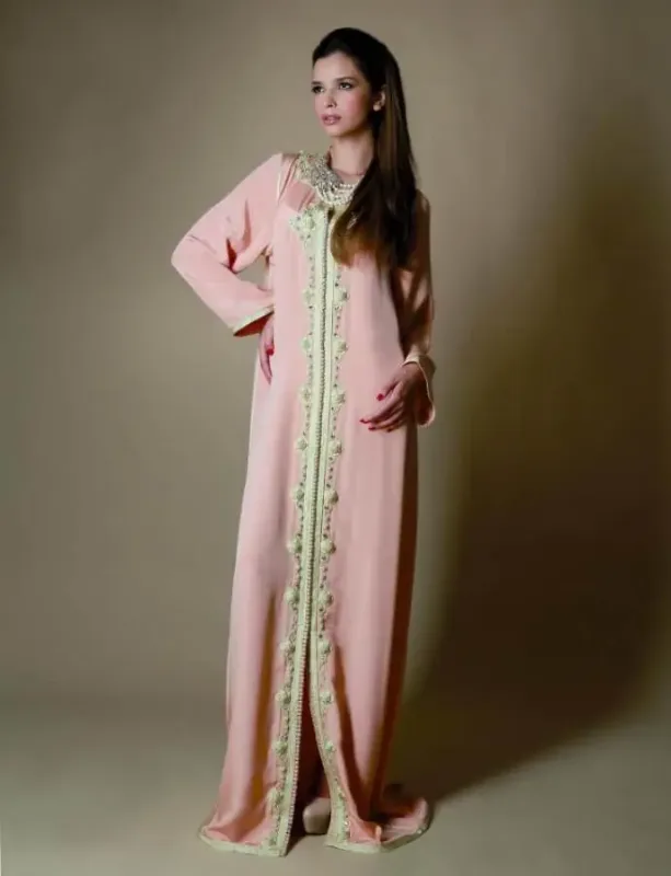 Picture of Radhe Designer White Georgette Kaftan Dress for Women - F6535