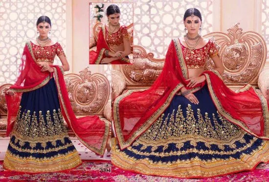Picture of a-line bridal lehenga,ghagra choli designschaniya chol,