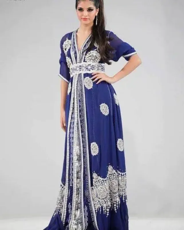 Picture of Radhe Designer Black Georgette Kaftan Dress for Women - F6764