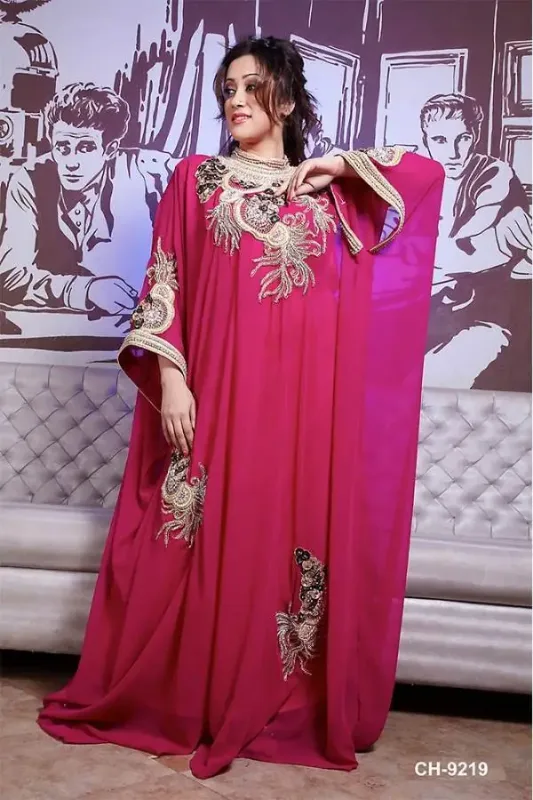 Picture of Radhe Designer Black Georgette Kaftan Dress for Women - F6294