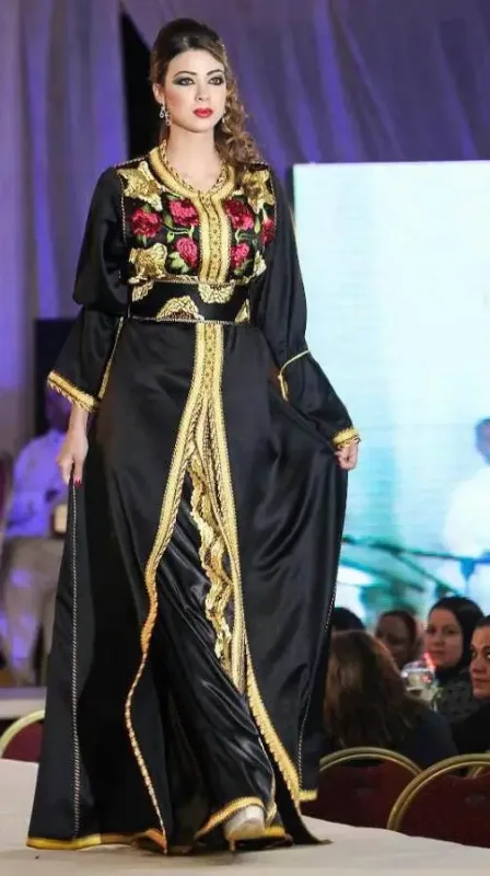 Picture of Radhe Designer Black Georgette Kaftan Dress for Women - F6407