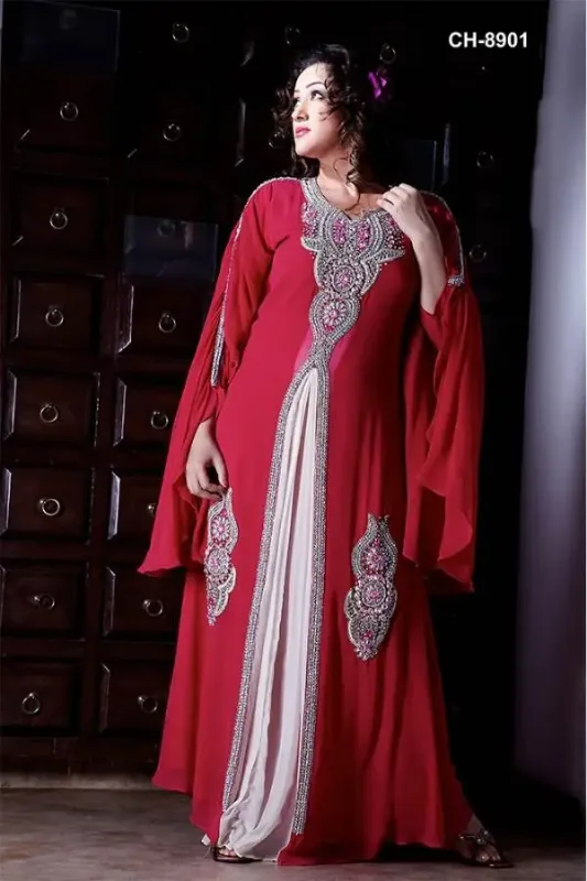 Picture of Radhe Designer Black Georgette Kaftan Dress for Women - F6292