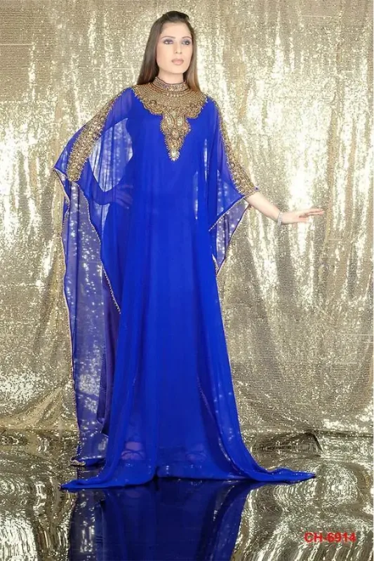 Picture of Radhe Designer Multicolor Georgette Kaftan Dress for Women - F6317