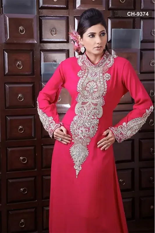 Picture of Radhe Designer Black Georgette Kaftan Dress for Women - F6309