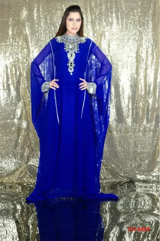 Picture of Radhe Designer Black Georgette Kaftan Dress for Women - F6339