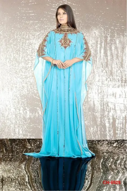 Picture of Radhe Designer Purple Georgette Kaftan Dress for Women - F6347