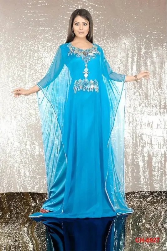 Picture of Radhe Designer Multicolor Georgette Kaftan Dress for Women - F6335