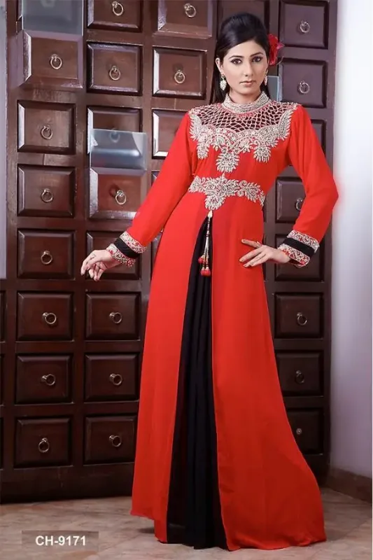 Picture of Radhe Designer Multicolor Georgette Kaftan Dress for Women - F6383