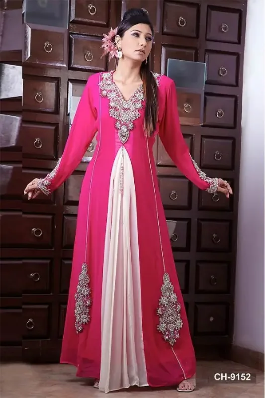 Picture of Radhe Designer Multicolor Georgette Kaftan Dress for Women - F6385