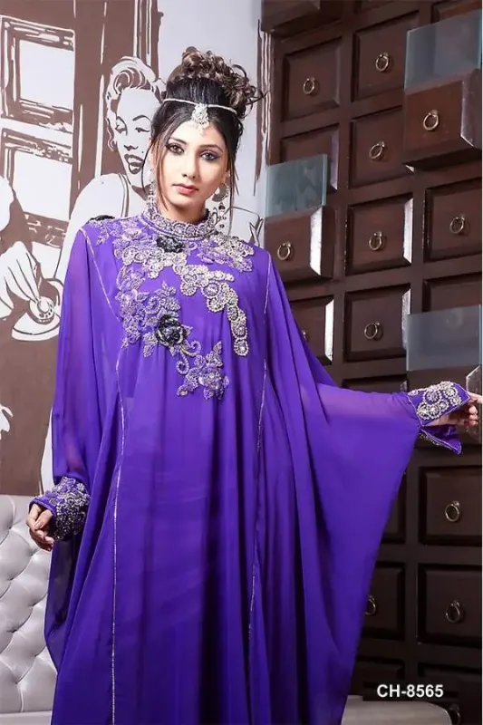 Picture of Radhe Designer Multicolor Georgette Kaftan Dress for Women - F6392