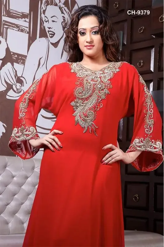 Picture of Radhe Designer Black Georgette Kaftan Dress for Women - F6390
