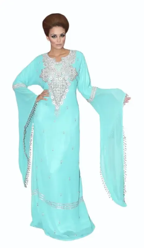 Picture of Radhe Designer Pink Cotton Kaftan Dress for Women - F6395