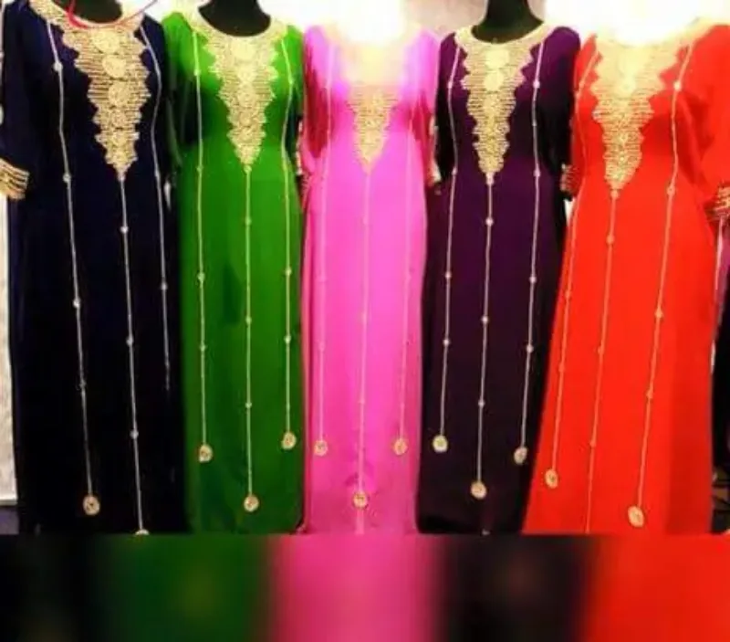 Picture of Radhe Designer Multicolor Georgette Kaftan Dress for Women - F6388