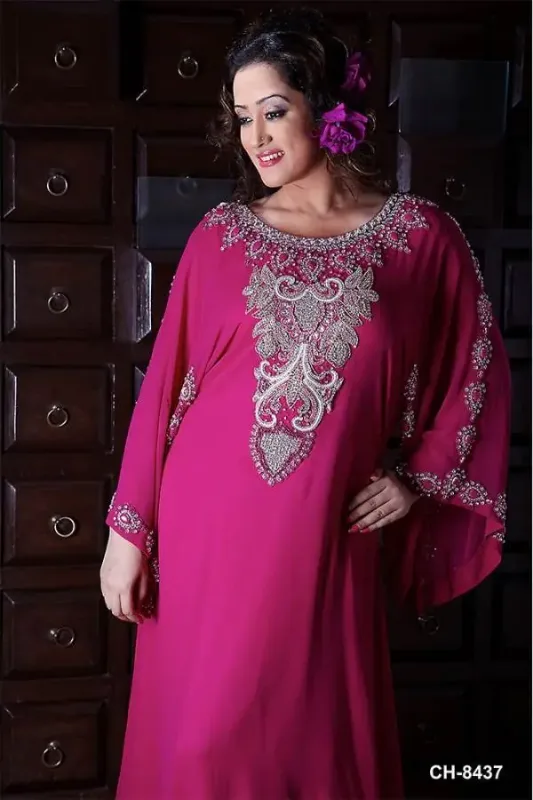 Picture of Radhe Designer Black Georgette Kaftan Dress for Women - F6396