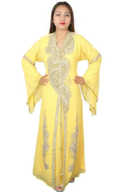 Picture of Radhe Designer Multicolor Georgette Kaftan Dress for Women - F6919