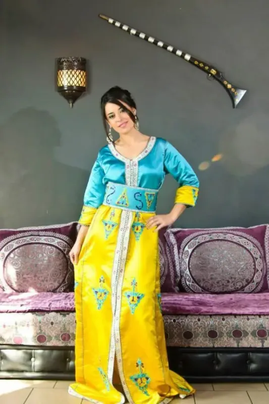 Picture of Radhe Designer White Georgette Kaftan Dress for Women - F9460