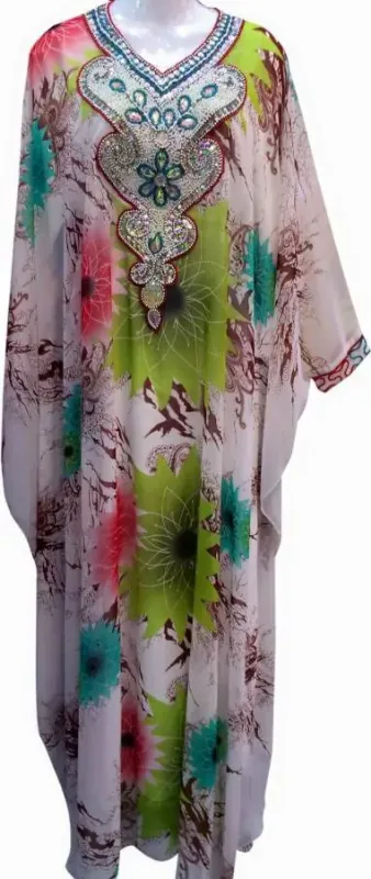 Picture of Radhe Designer Multicolor Georgette Kaftan Dress for Women - F2622