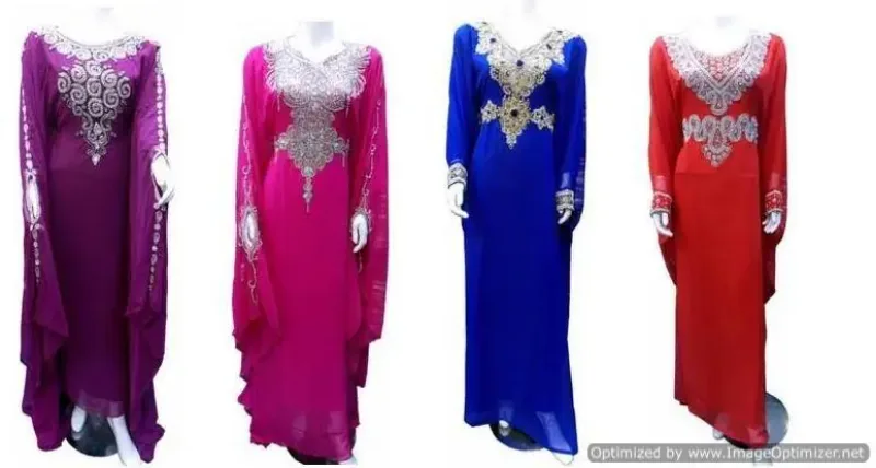 Picture of Radhe Designer Multicolor Georgette Kaftan Dress for Women - F10500