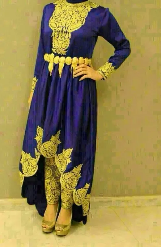 Picture of Radhe Designer Black Georgette Kaftan Dress for Women - F5706