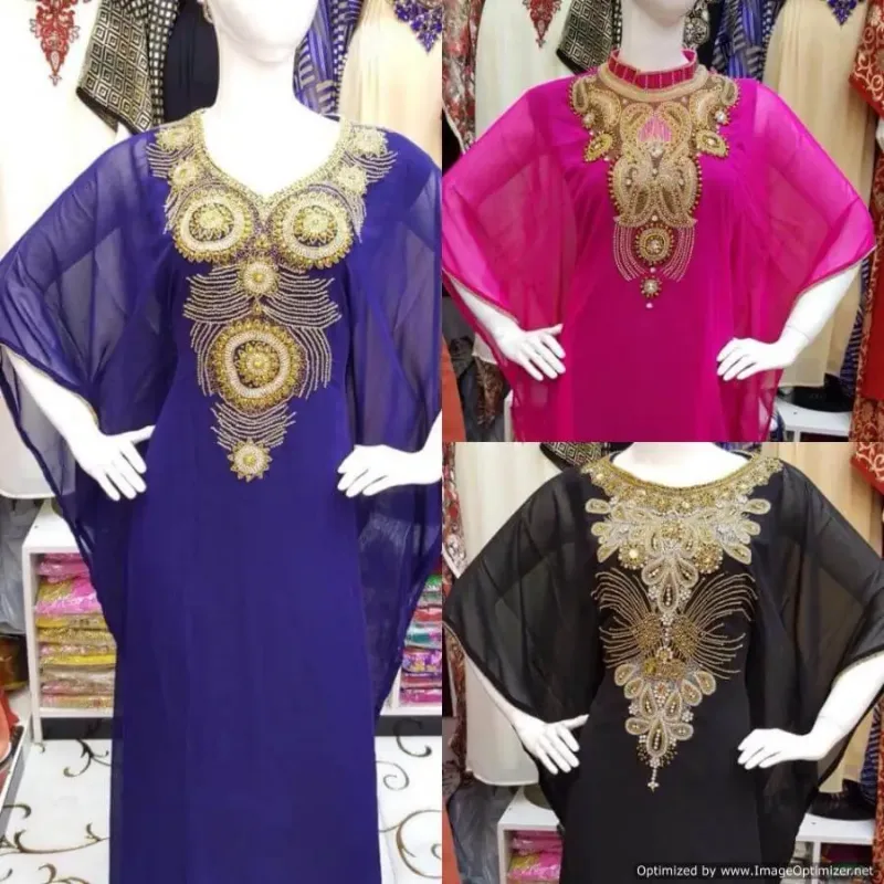 Picture of Radhe Designer Multicolor Georgette Kaftan Dress for Women - F2487