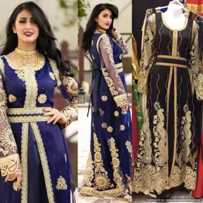 Picture of Radhe Designer Black Georgette Kaftan Dress for Women - F2489