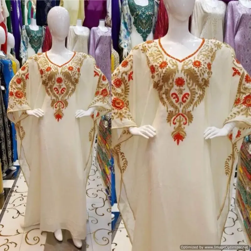 Picture of Radhe Designer Yellow Georgette Kaftan Dress for Women - F2493