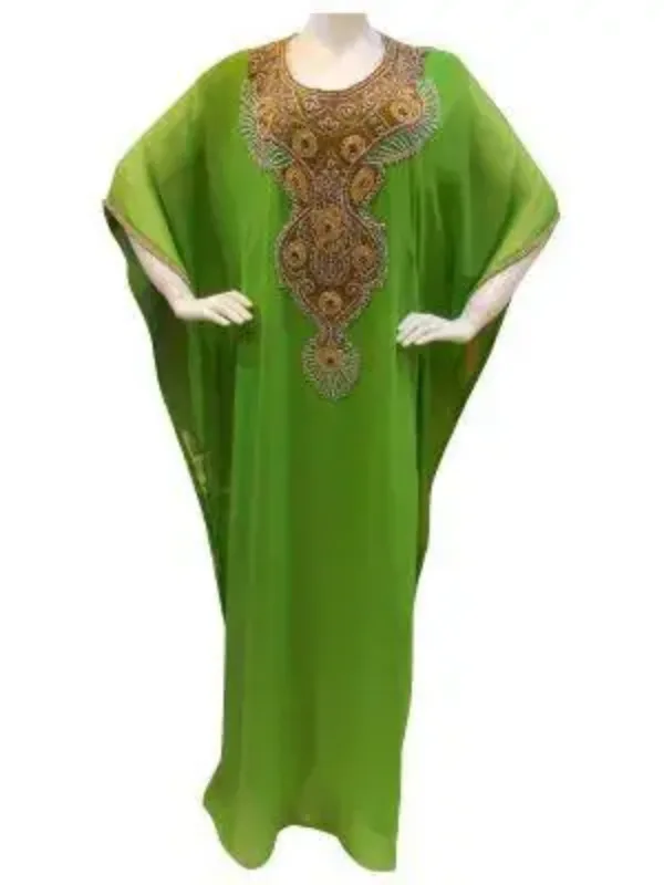 Picture of Radhe Designer White Georgette Kaftan Dress for Women - F9330