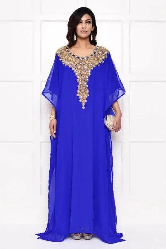 Picture of Radhe Designer Multicolor Georgette Kaftan Dress for Women - F5486