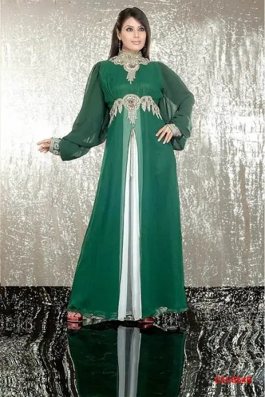 Picture of Radhe Designer Yellow Georgette Kaftan Dress for Women - F6323
