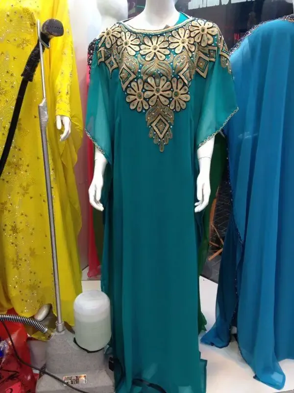 Picture of Radhe Designer Yellow Georgette Kaftan Dress for Women - F7959