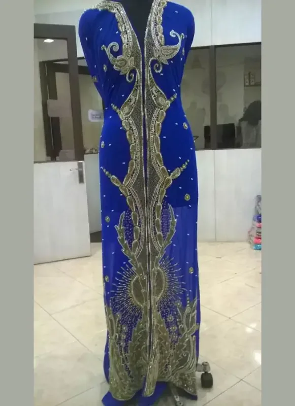 Picture of Radhe Designer Purple Georgette Kaftan Dress for Women - F5738