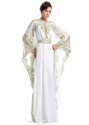 Picture of ifarasha,bridal dress appliques,abaya,jilbab,kaftan dre