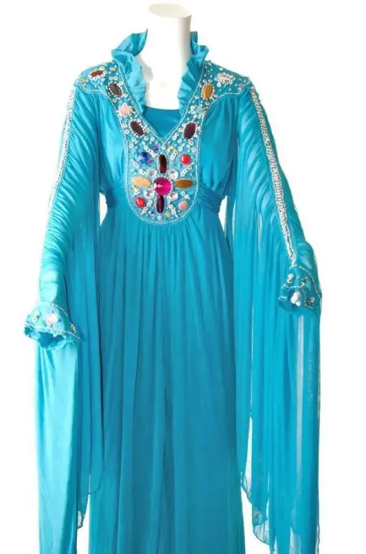 Picture of Radhe Designer Black Georgette Kaftan Dress for Women - F10593