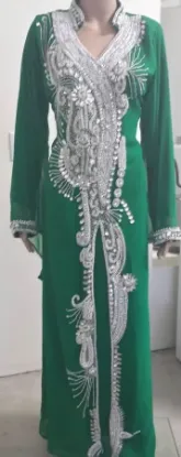 Picture of indian dubai fancy abaya kaftan with stone work,abaya,j