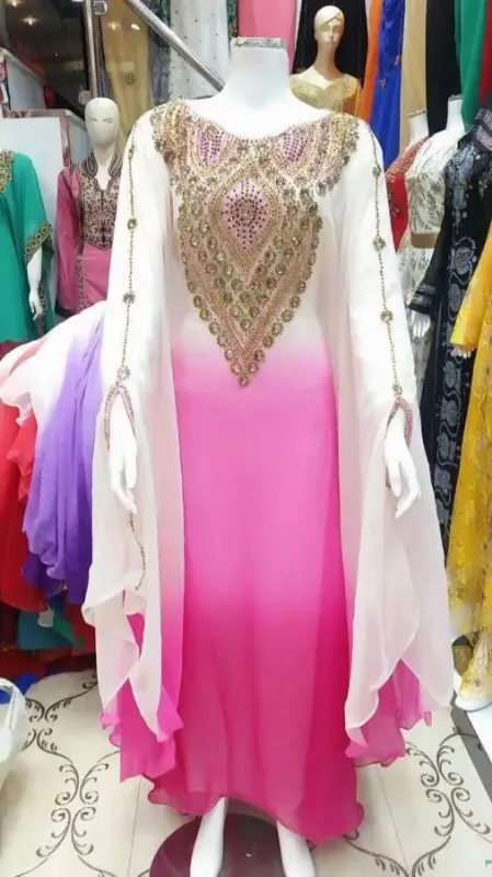 Picture of Radhe Designer Multicolor Cotton Kaftan Dress for Women - F1626