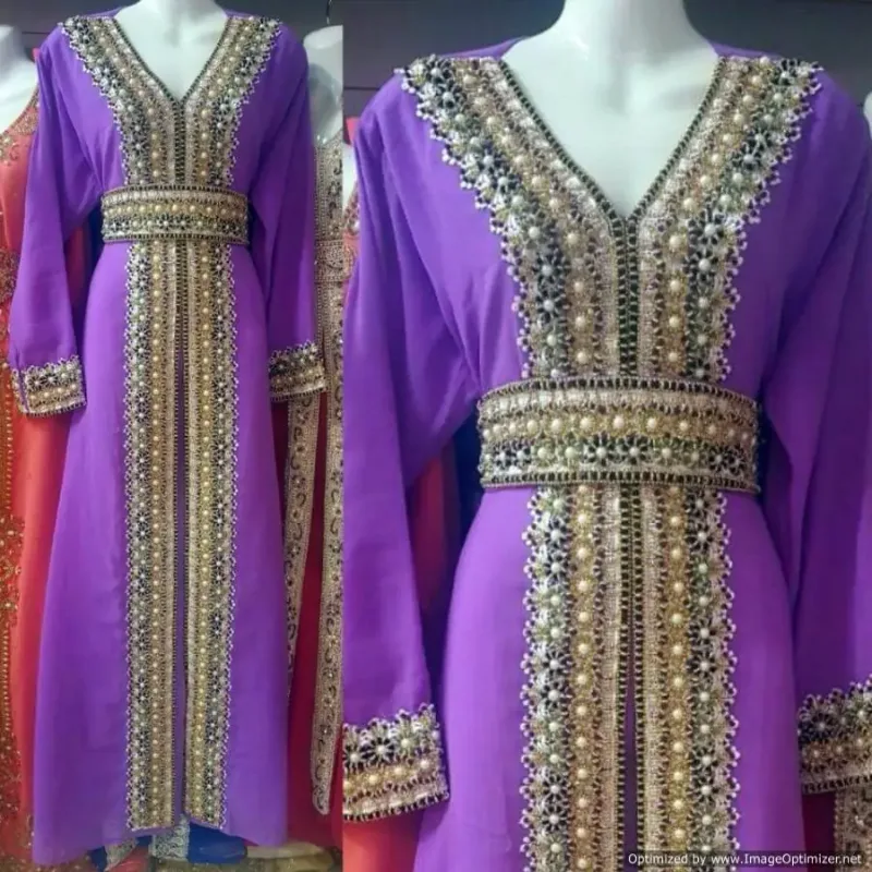 Picture of Radhe Designer Multicolor Georgette Kaftan Dress for Women - F2505