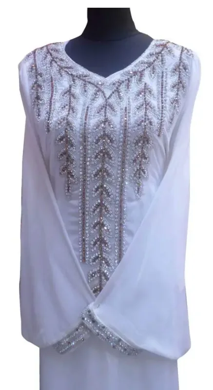 Picture of Black Georgette Kaftan Dress for Women - Look 8293