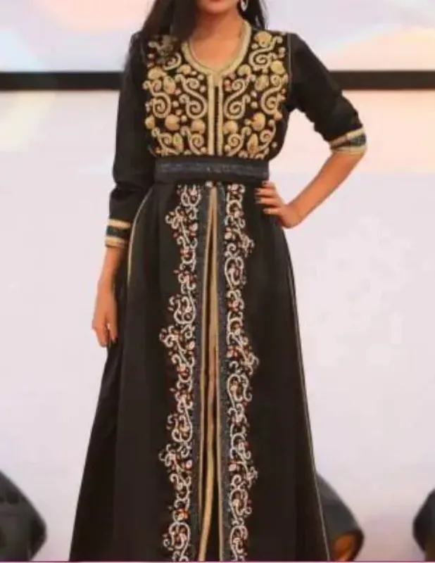 Picture of Pink Cotton Kaftan Dress for Women - Look 8295