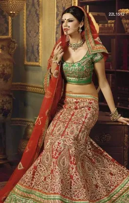 Picture of ethnic pakistani bridal lehenga choli indian designer p