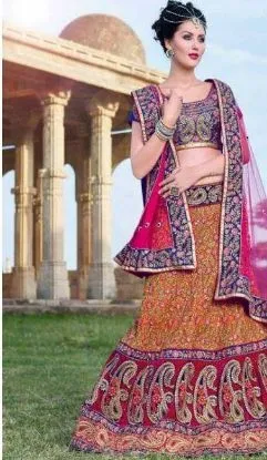 Picture of indian designer party wear lehenga ethnic pakistani bri