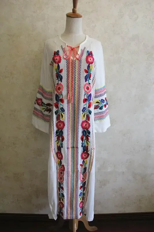 Picture of Radhe Designer White Georgette Kaftan Dress for Women - F5750