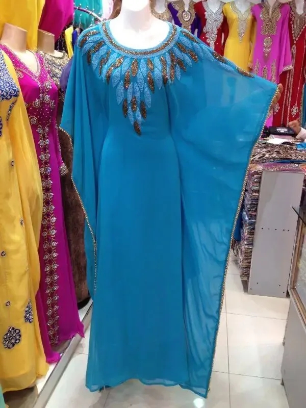 Picture of Radhe Designer Blue Georgette Kaftan Dress for Women - F7974