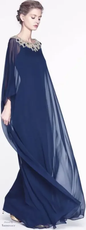 Picture of Radhe Designer Multicolor Georgette Kaftan Dress for Women - F6237