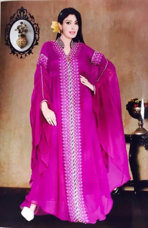 Picture of Radhe Designer Multicolor Georgette Kaftan Dress for Women - F3389